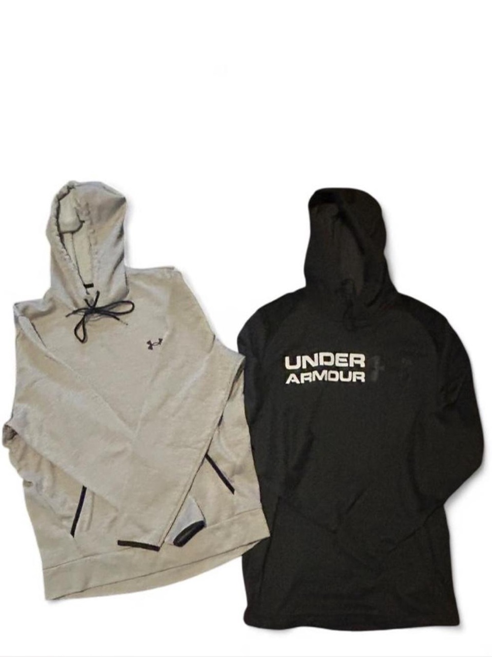 BUNDLE! Under Armour Men's Dual-Pack Hoodies in Black and Light Gray